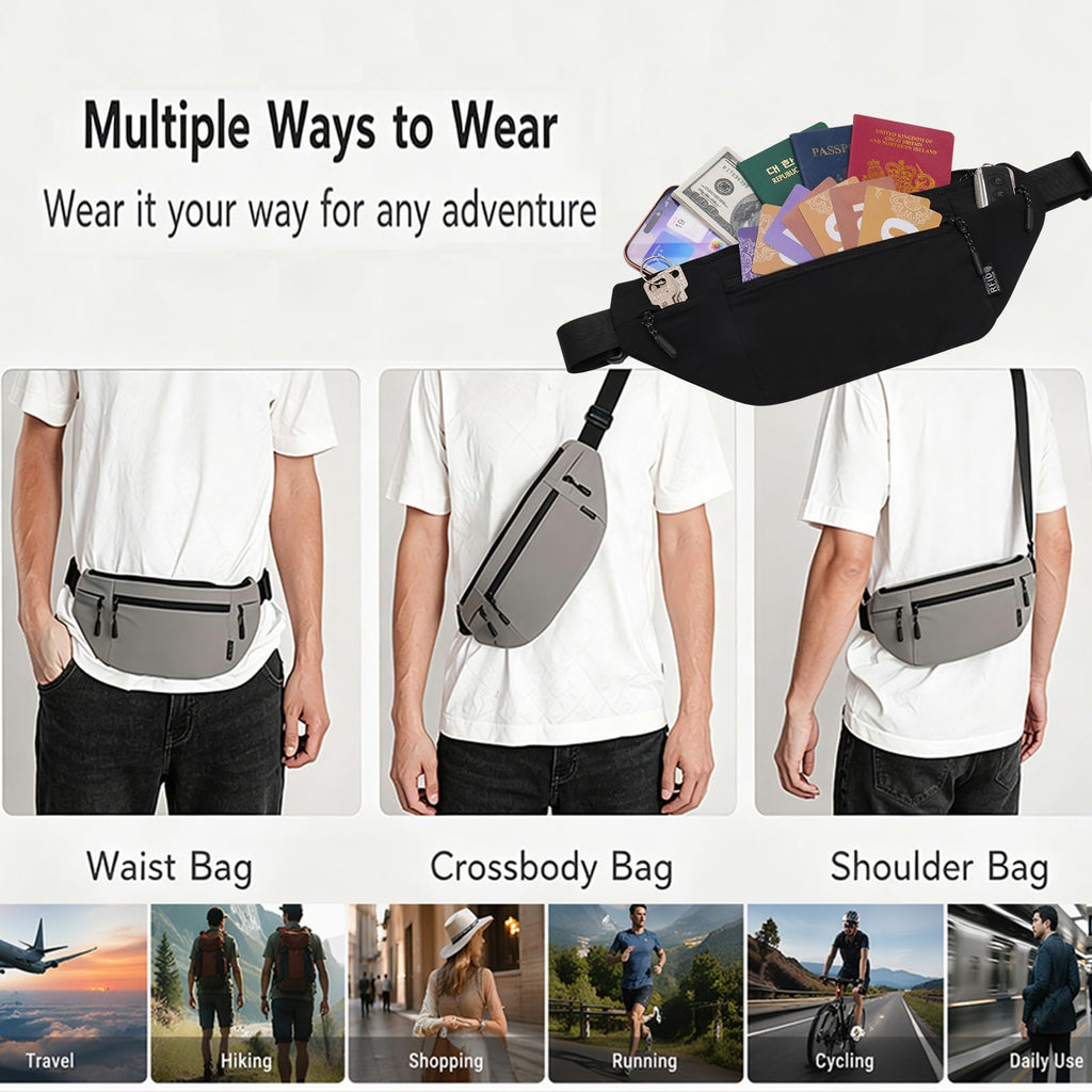 Money Belt for Travel RFID Blocking Passport Holder