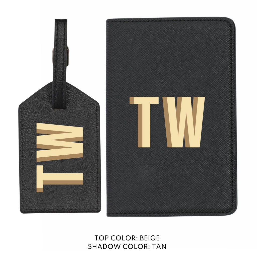 Personalized Leather Luggage Tag with Privacy Flap