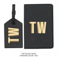 Personalized Leather Luggage Tag with Privacy Flap