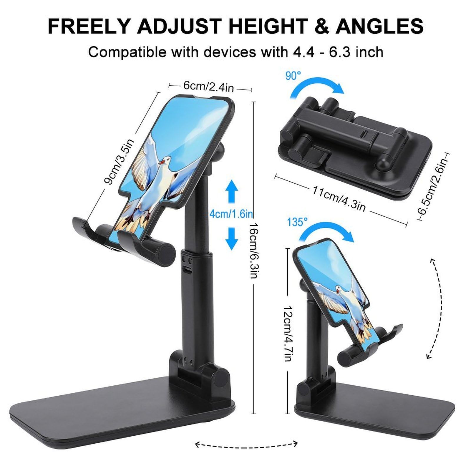 Adjustable Foldable Desktop Phone Holder Stand