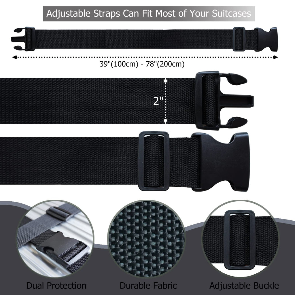 78" Adjustable Luggage Strap for Suitcases