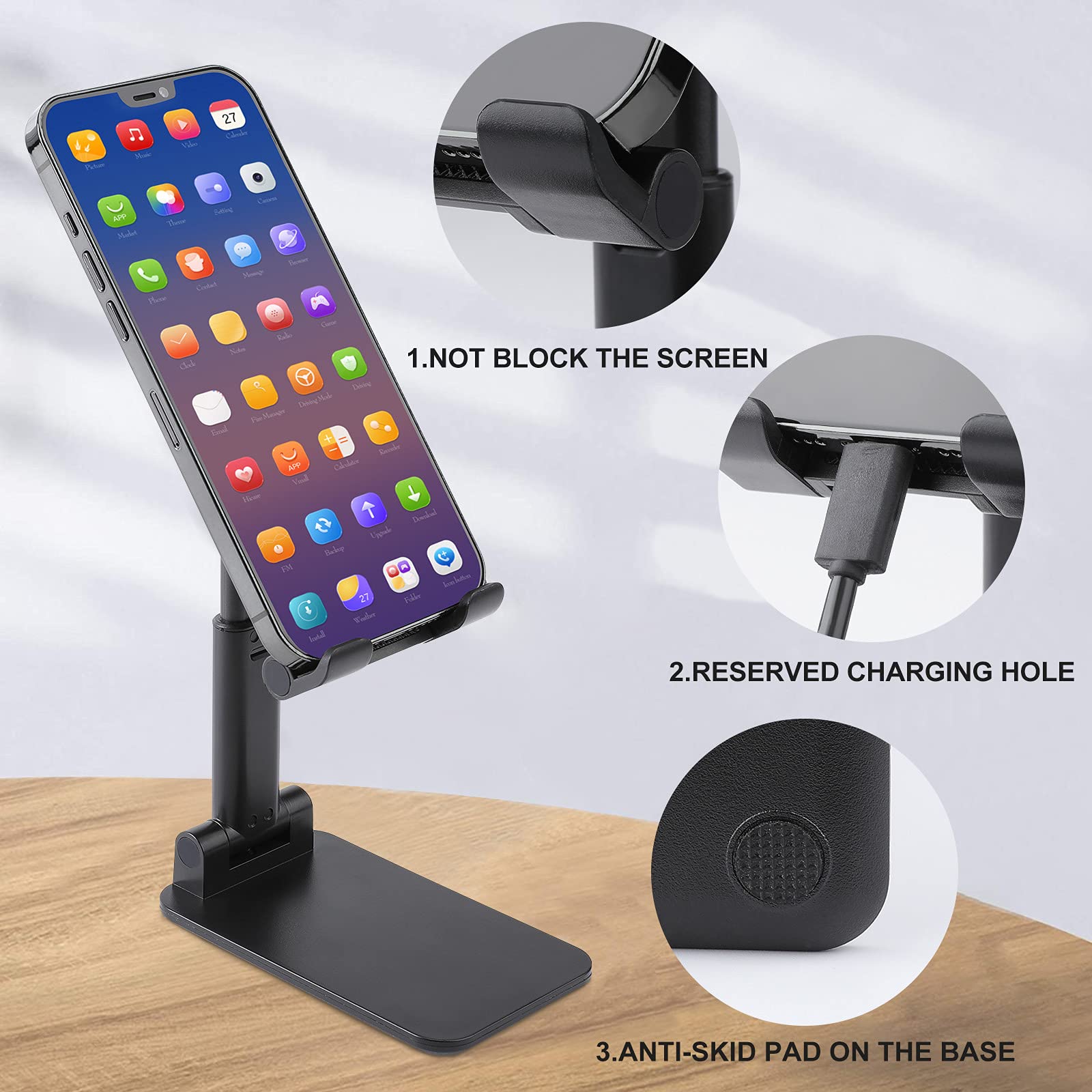 Adjustable Foldable Desktop Phone Holder Stand