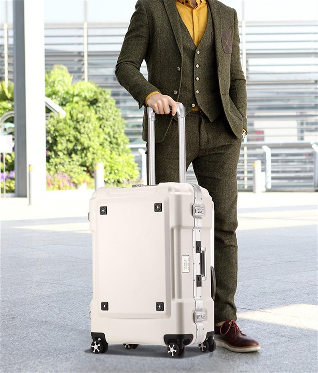 20" Aluminum Frame Hardshell Carry-On Suitcase with Combination Lock