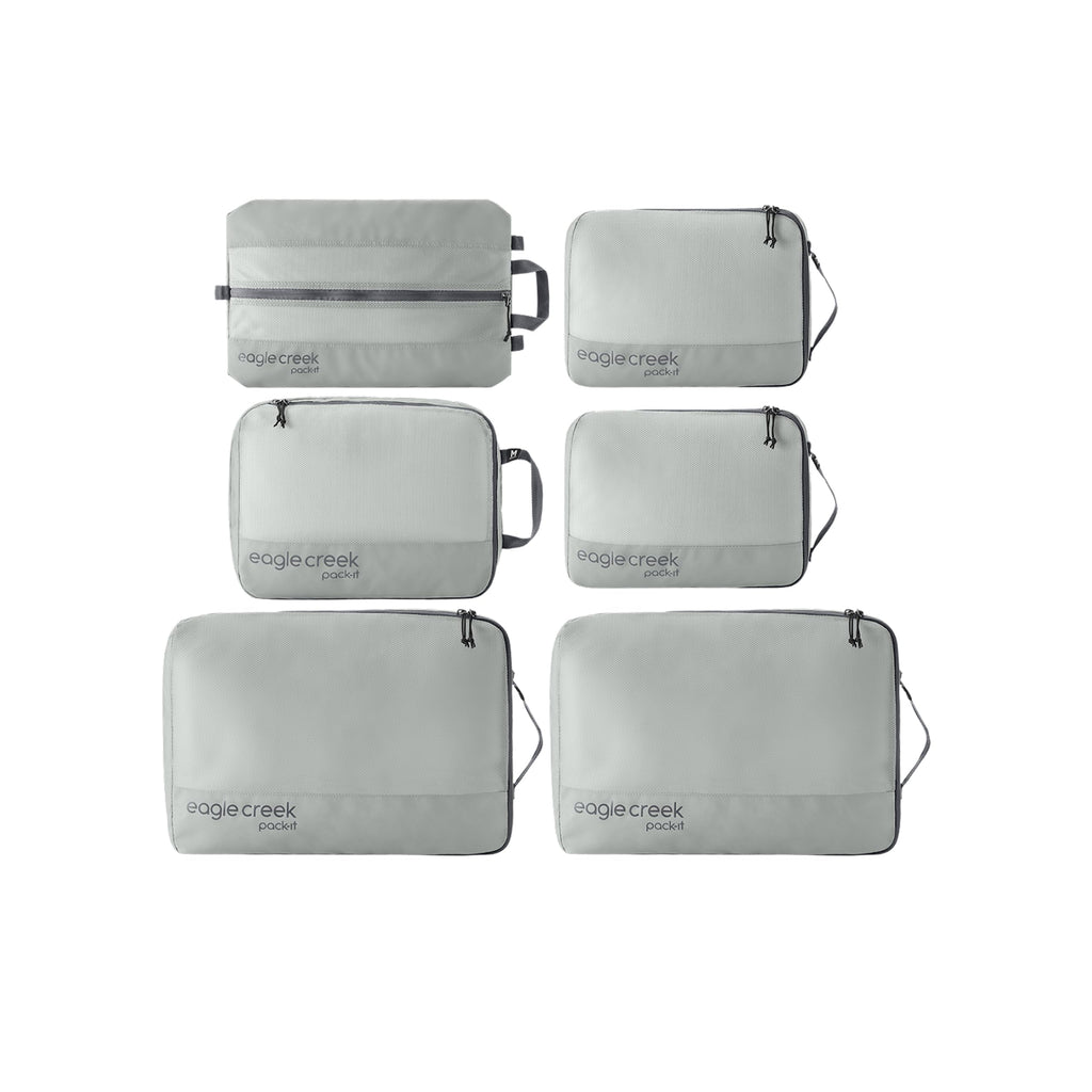 6-Piece Compression Packing Cubes Set with Water-Resistant Fabric