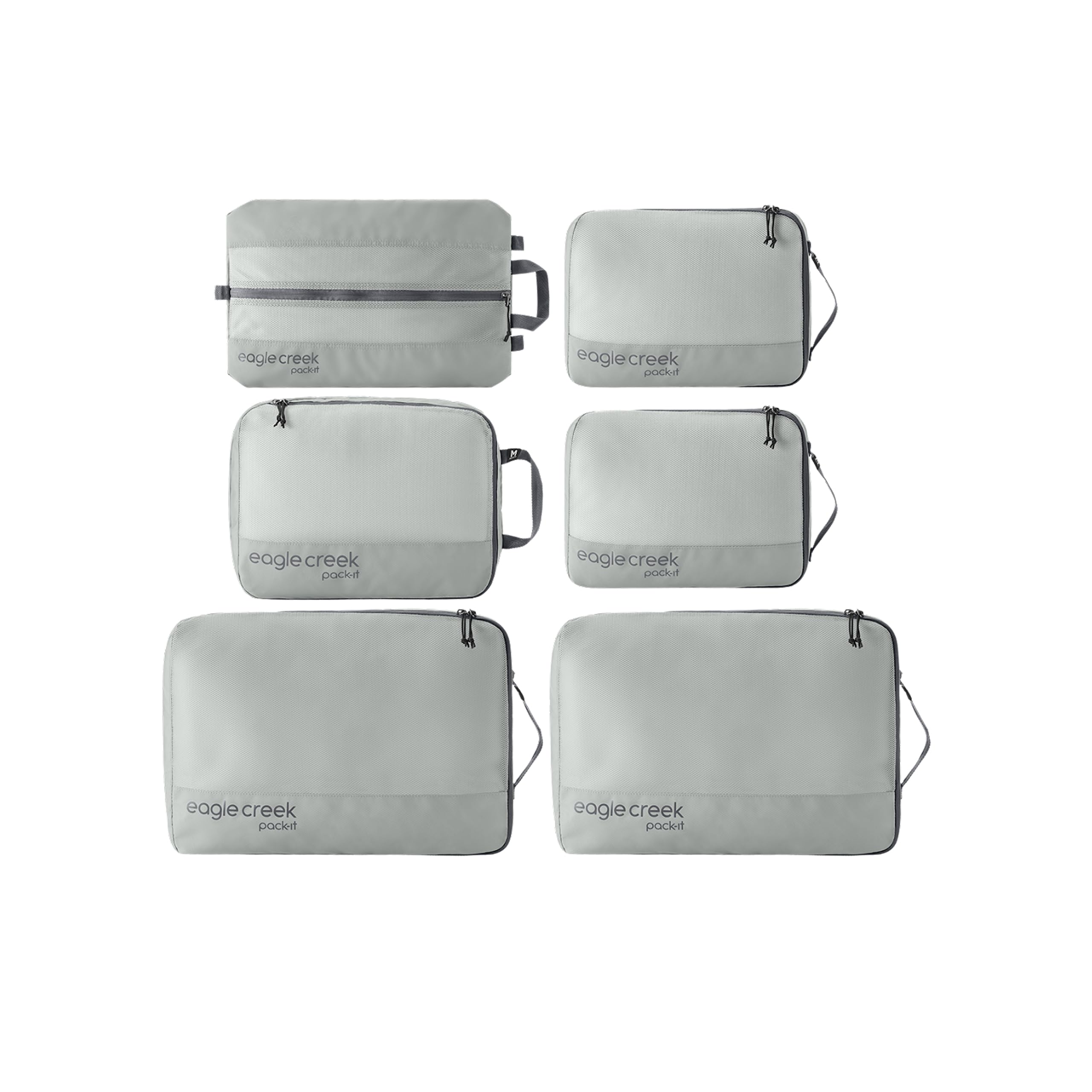 6-Piece Compression Packing Cubes Set with Water-Resistant Fabric