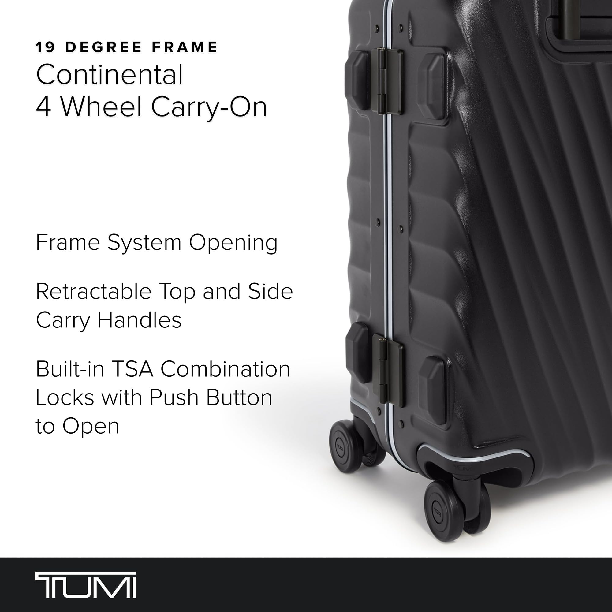 19° Frame Hardshell 4-Wheel Suitcase with Double-Lock Closure