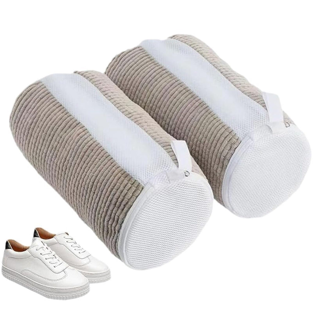 Chenille Shoe Laundry Bag with Side Zipper for Washing Machine