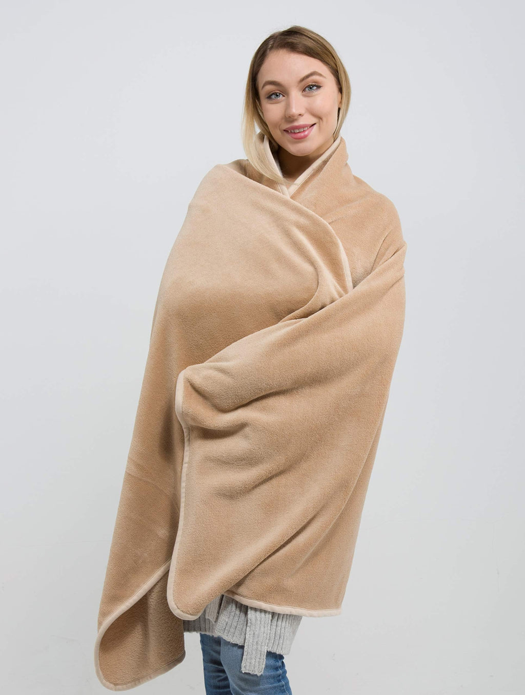 Mini Travel Blanket & Pillow with Luggage Strap
