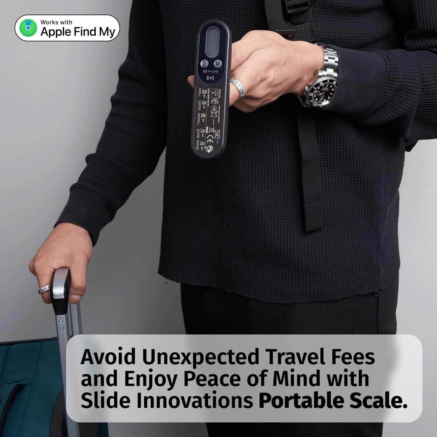 Digital Luggage Scale with LED Display & Find My Tracker