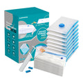 16-Pack Vacuum Storage Bags with Hand Pump for Clothes & Bedding