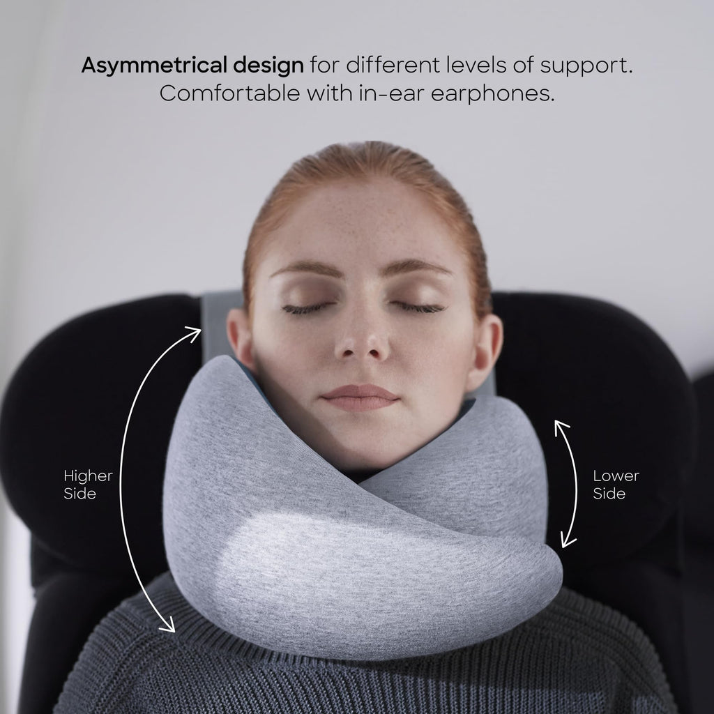 Ostrichpillow GO Travel Pillow, 360° Memory Foam Support, Soft & Washable