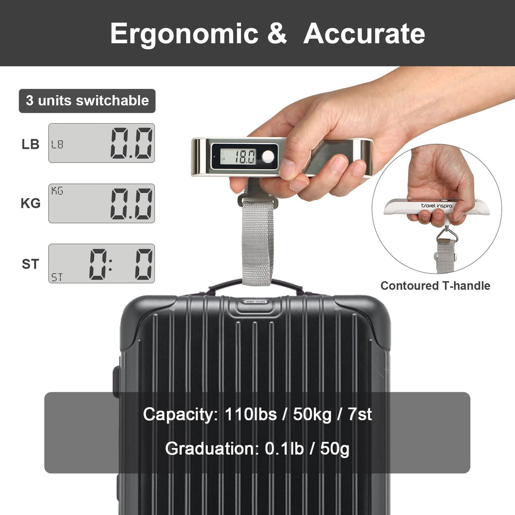 RFID Travel Money Belt with Passport Holder & Digital Luggage Scale