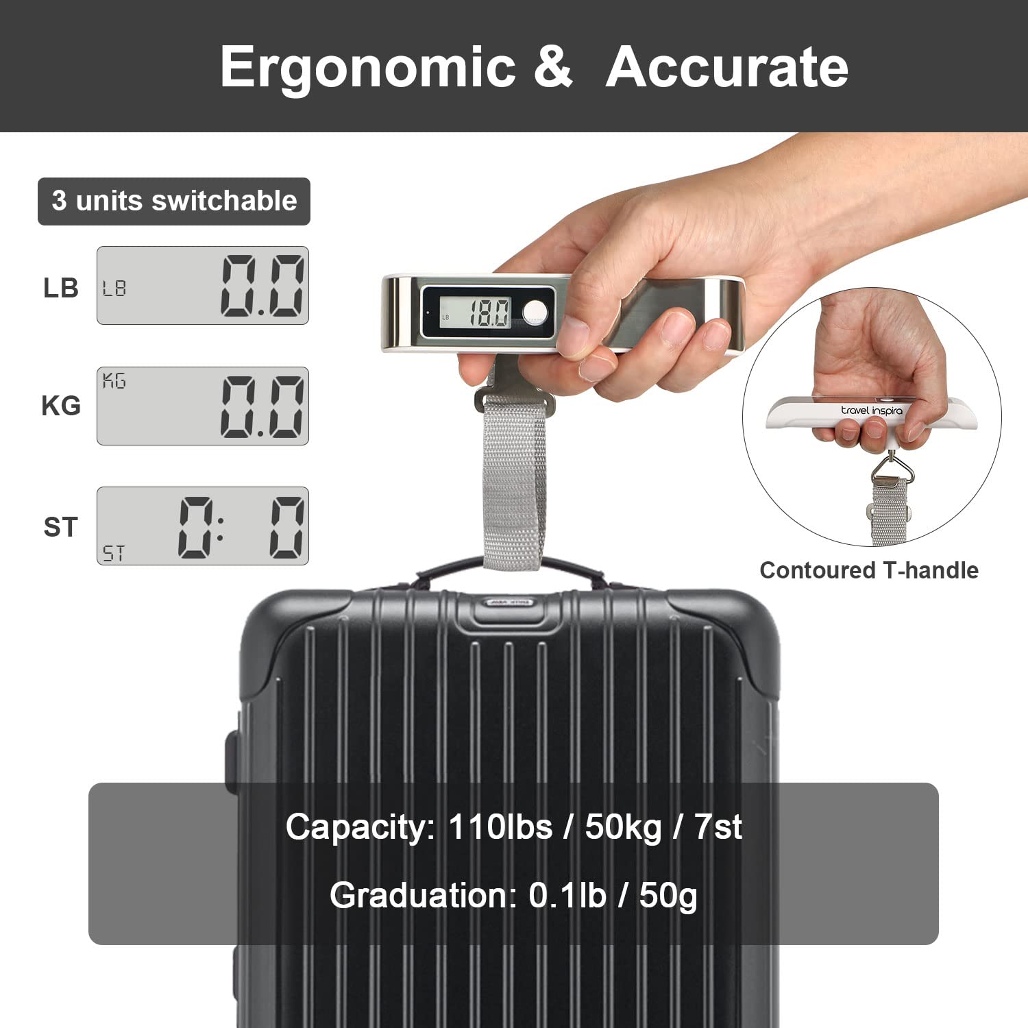 RFID Travel Money Belt with Passport Holder & Digital Luggage Scale