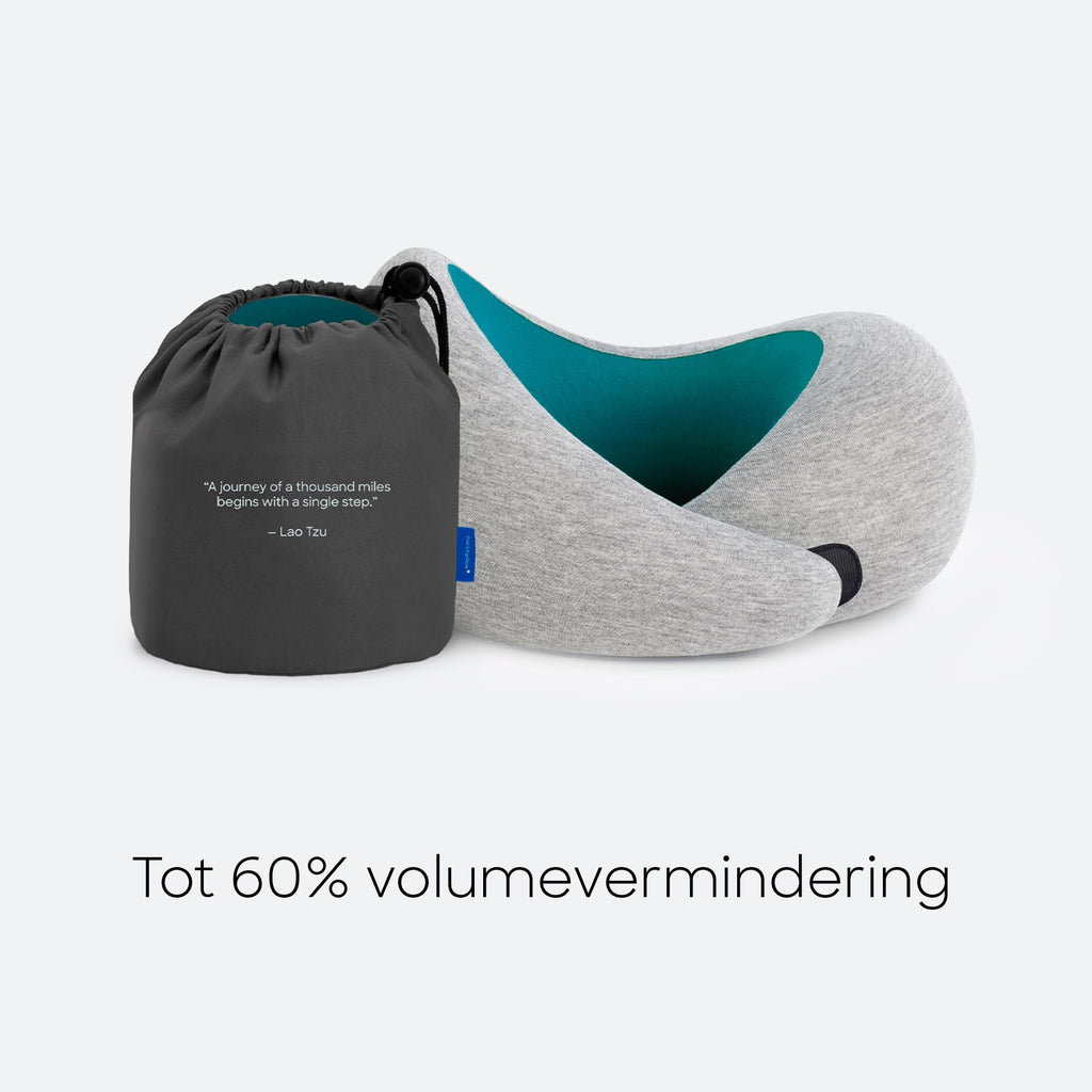 Ostrichpillow GO Travel Pillow, 360° Memory Foam Support, Soft & Washable