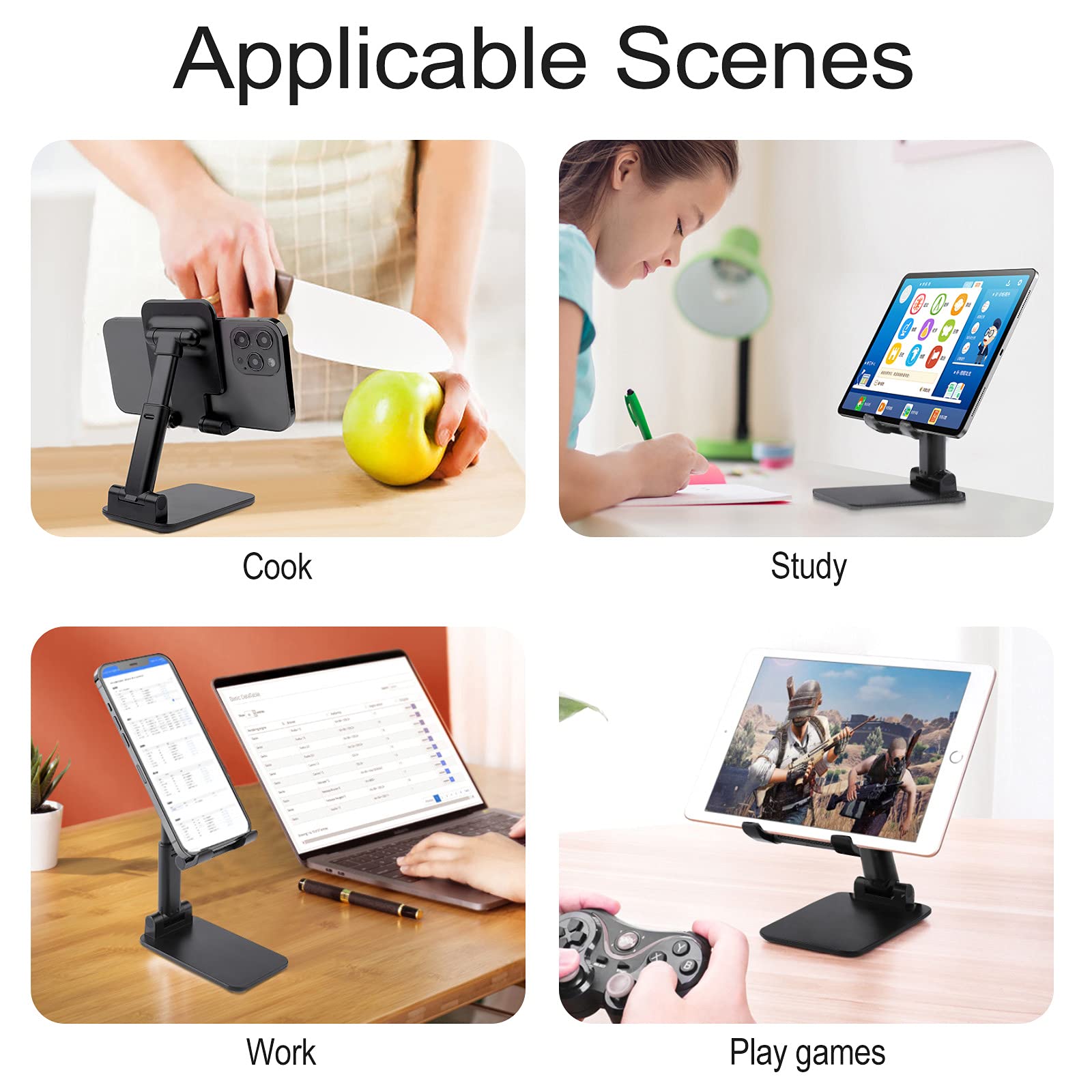 Adjustable Foldable Desktop Phone Holder Stand