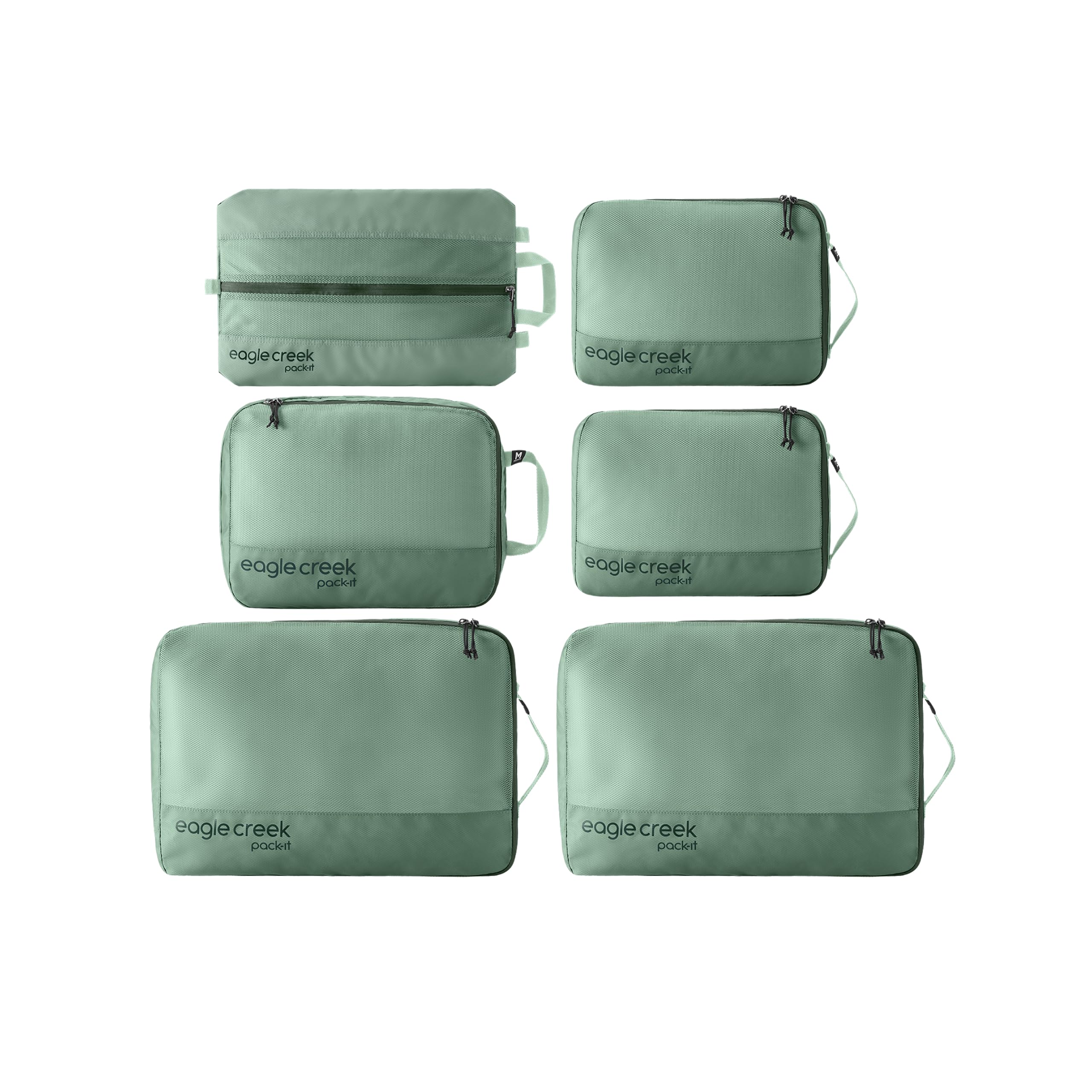 6-Piece Compression Packing Cubes Set with Water-Resistant Fabric