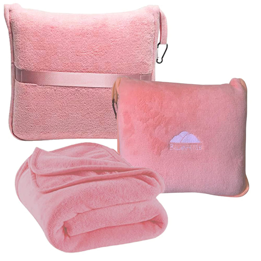 Premium Travel Blanket & Pillow Set with Carry Bag