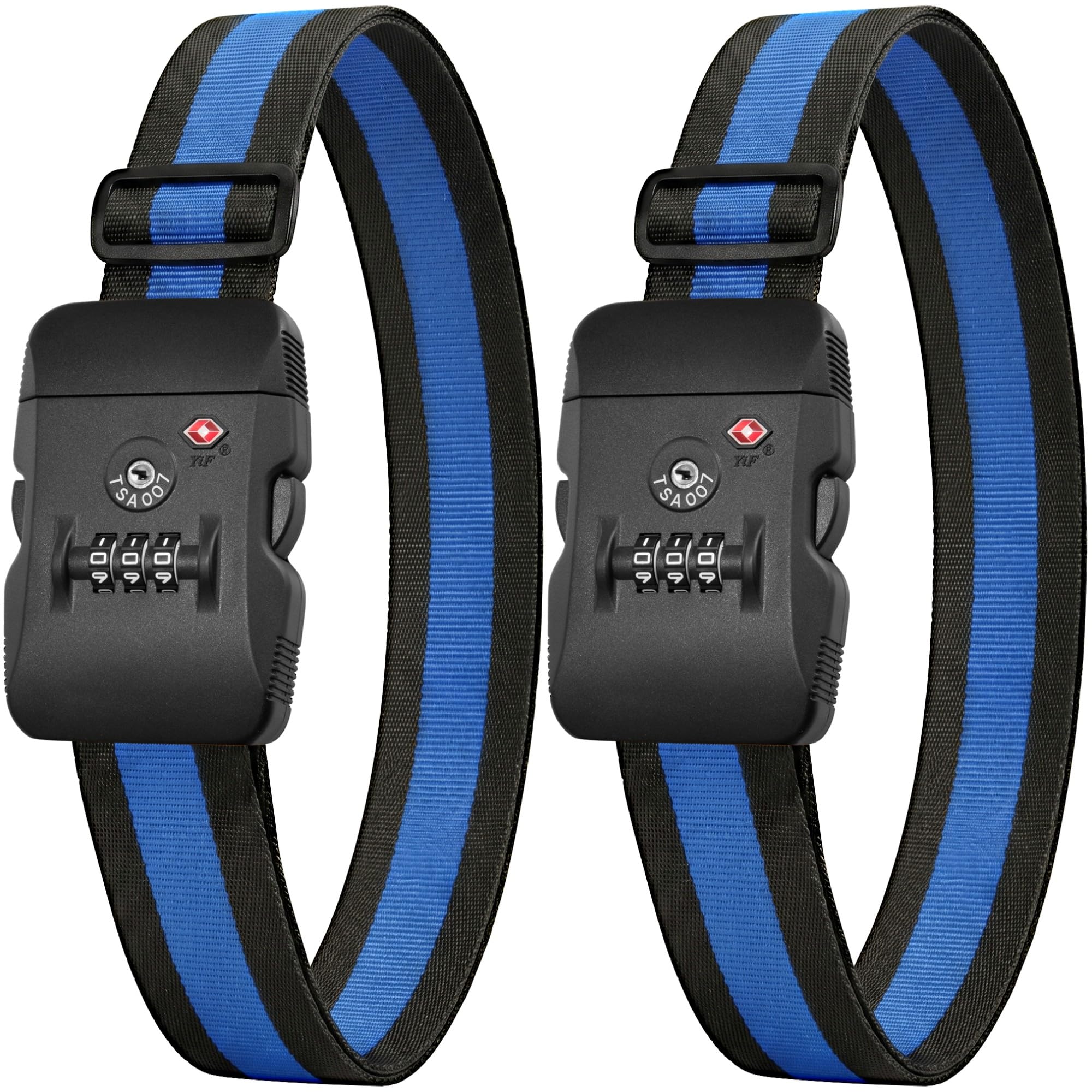 LUGGEX Luggage Straps TSA Approved, Adjustable Straps for Suitcases