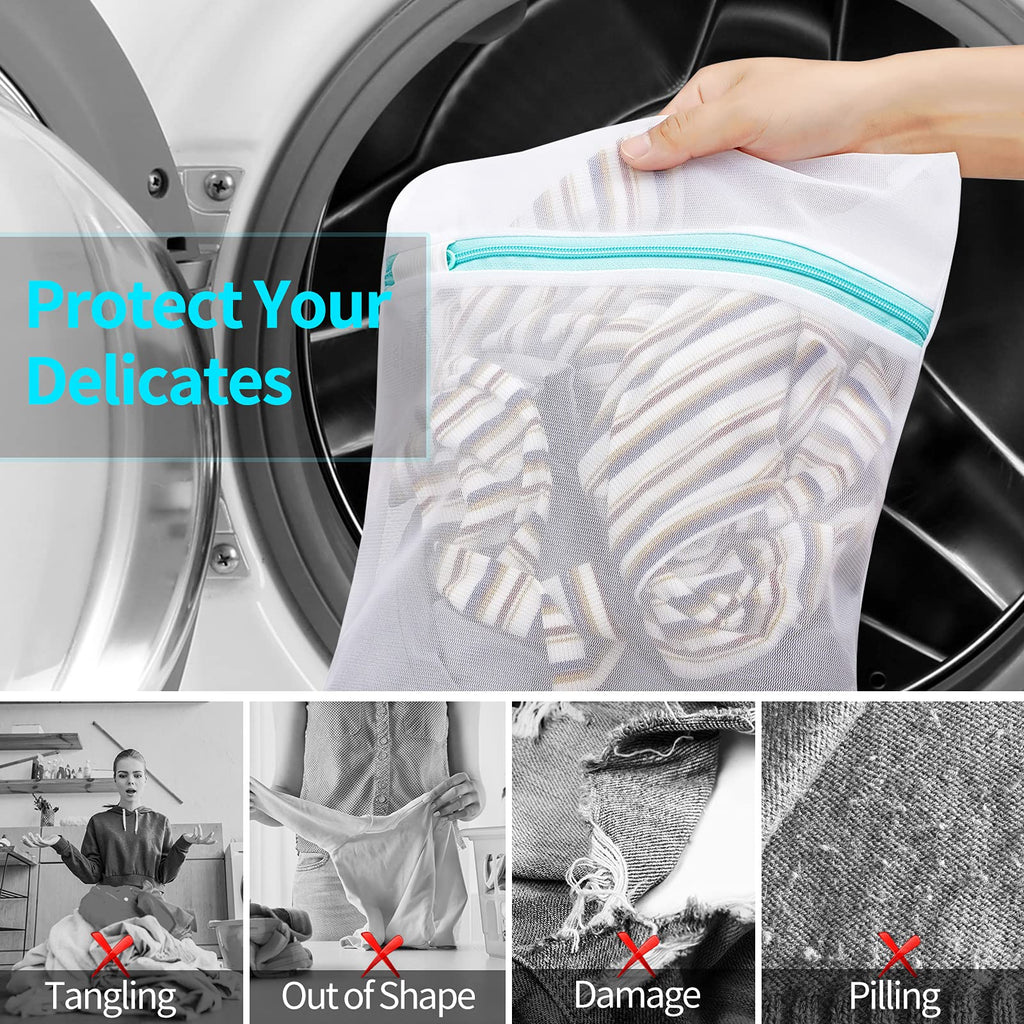 5-Piece Reusable Mesh Laundry Bags for Delicates & Shoes
