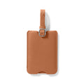 Full-Grain Leather Luggage Tag with Privacy Sleeve