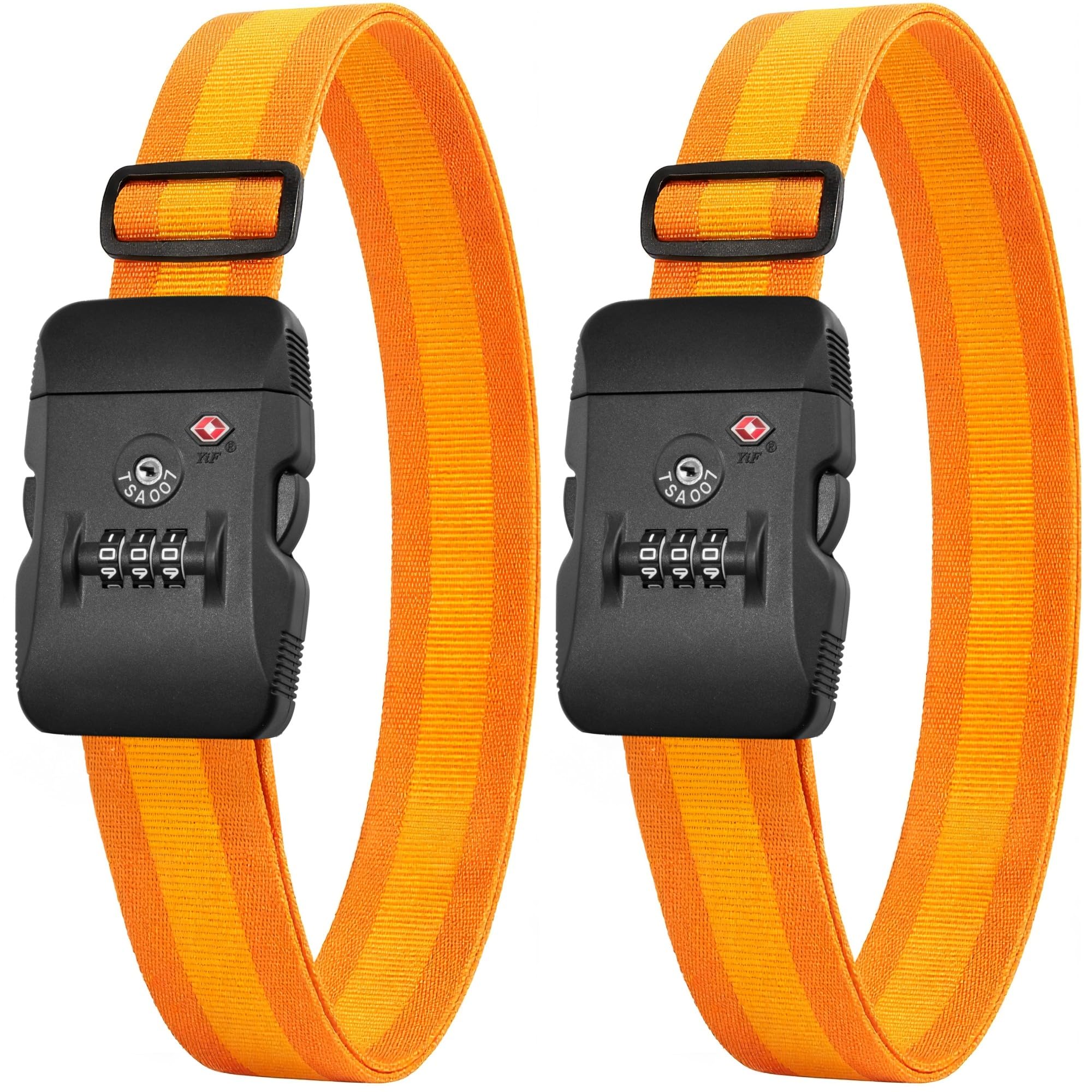 LUGGEX Luggage Straps TSA Approved, Adjustable Straps for Suitcases