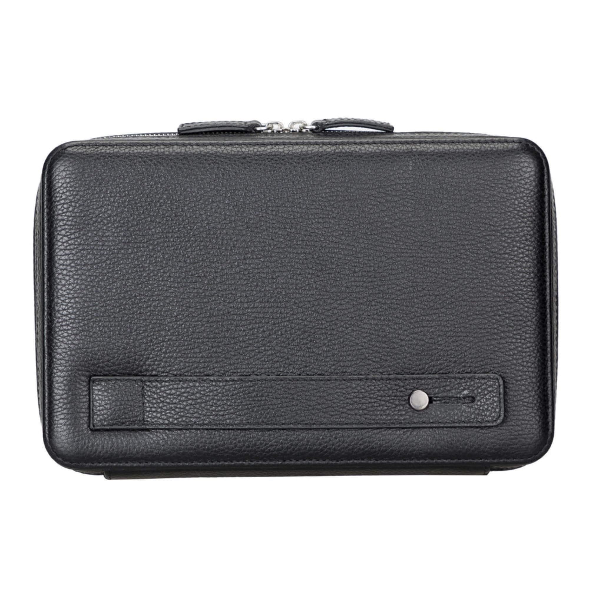 Full-Grain Leather Cable Organizer Bag for Cords & Chargers