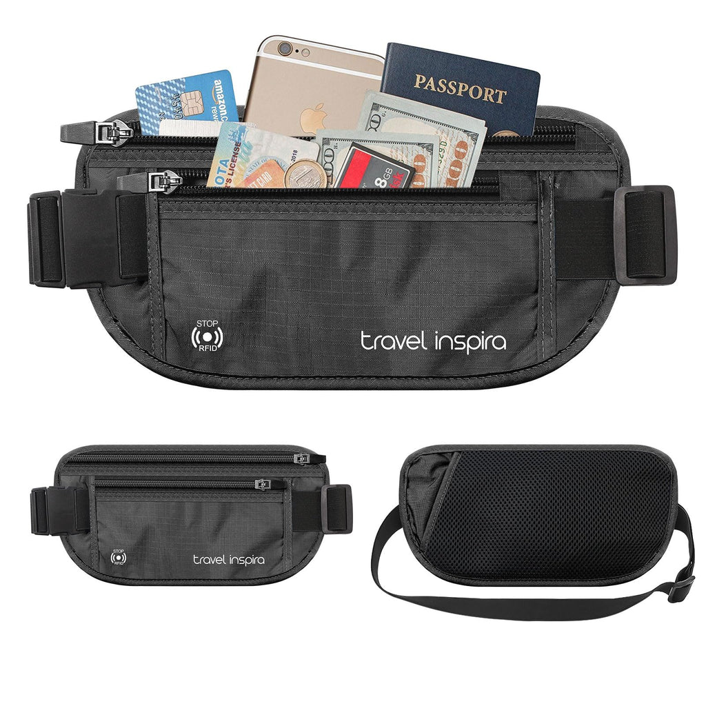 RFID Travel Money Belt with Passport Holder & Digital Luggage Scale