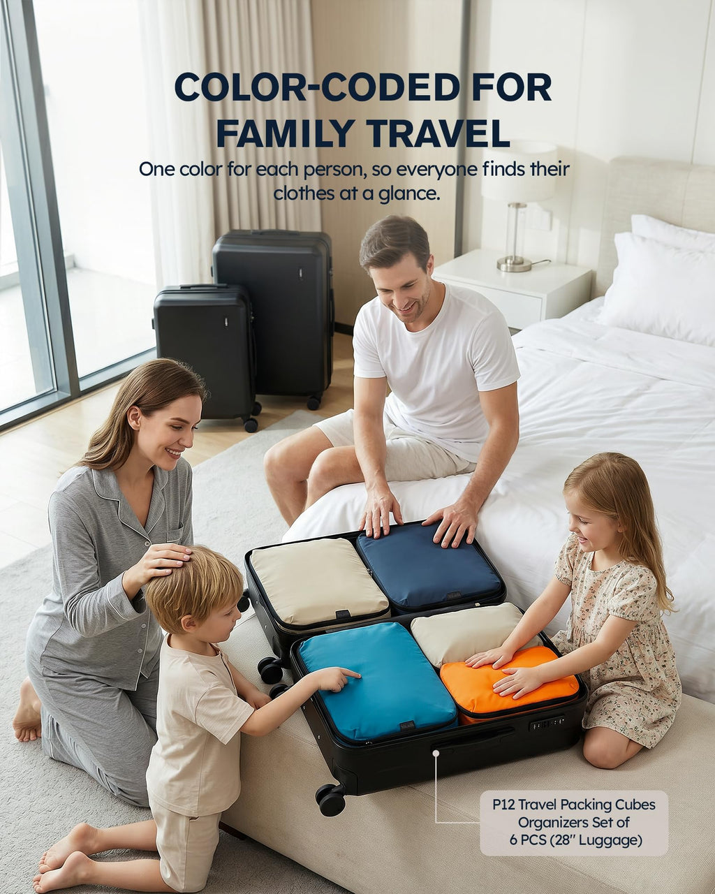 Tolaccea 20" 24" 28" Compression Packing Cubes Bundle