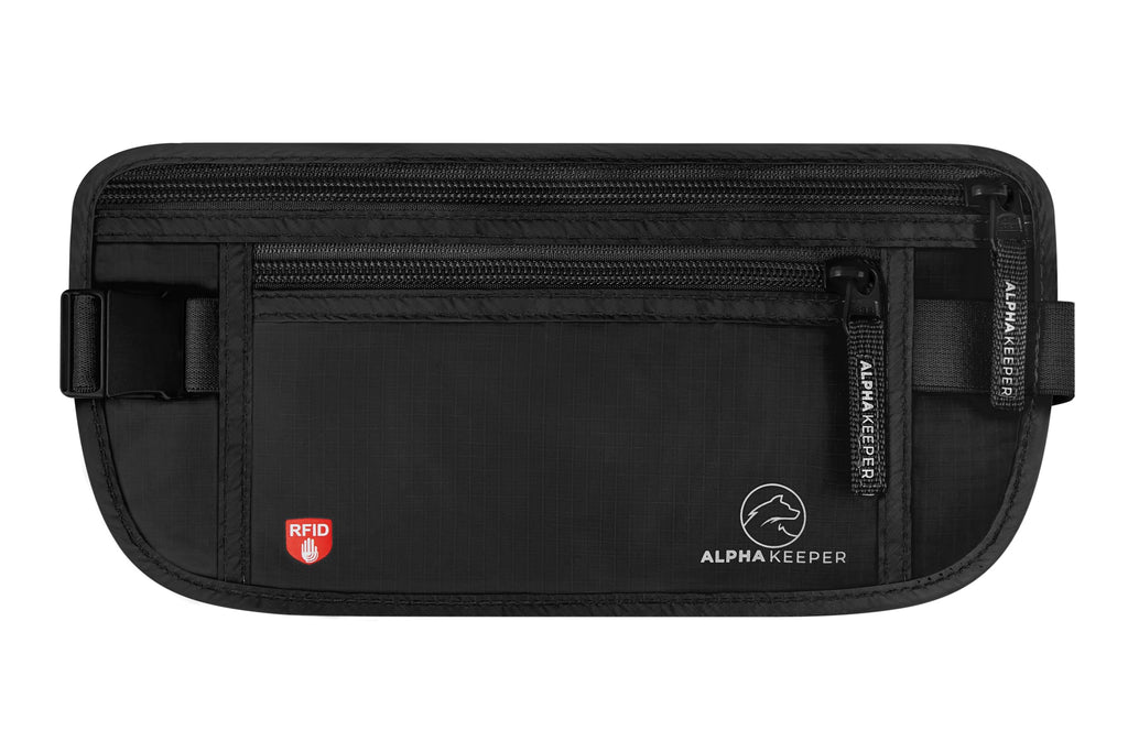RFID Travel Money Belt with Hidden Passport Wallet
