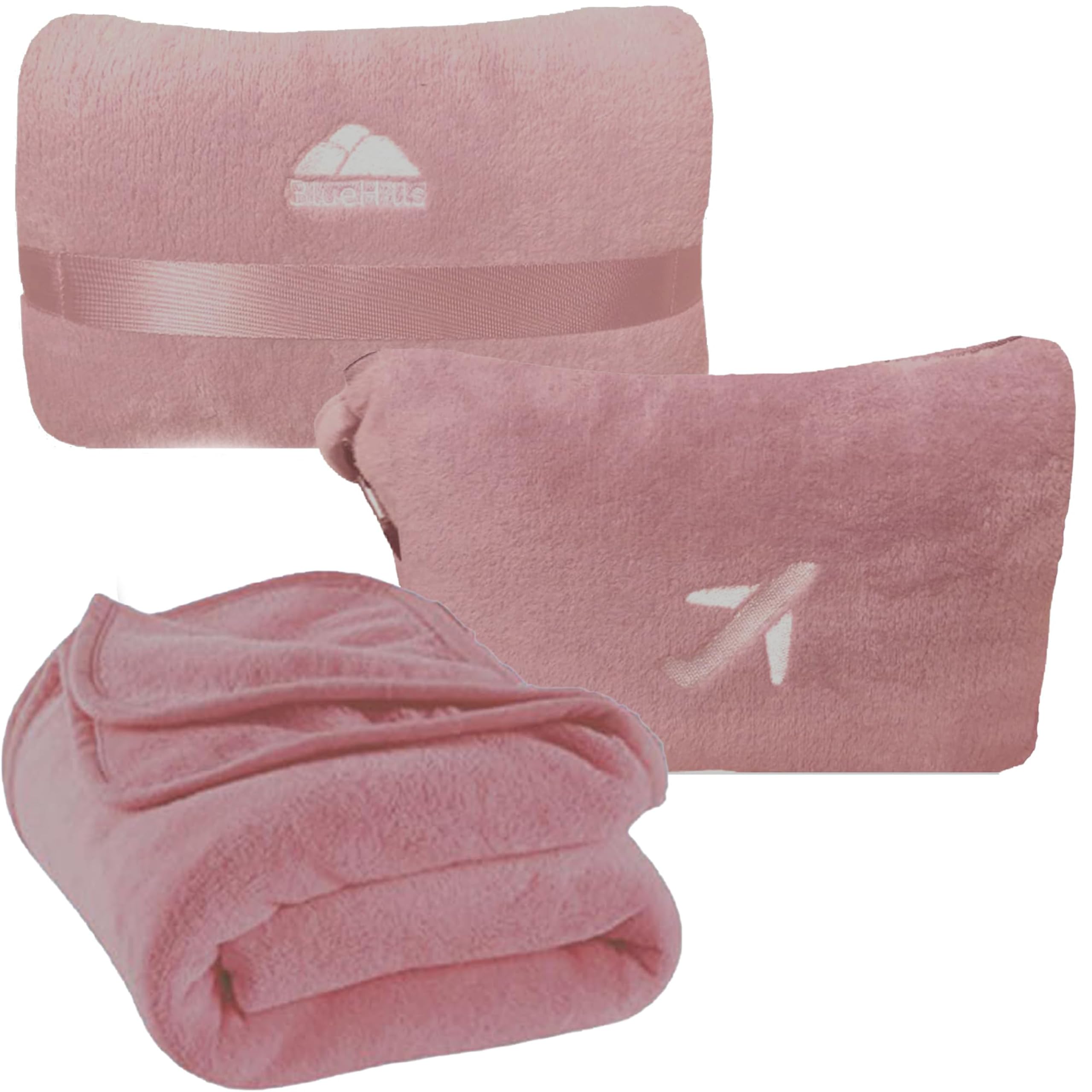 Mini Travel Blanket & Pillow with Luggage Strap