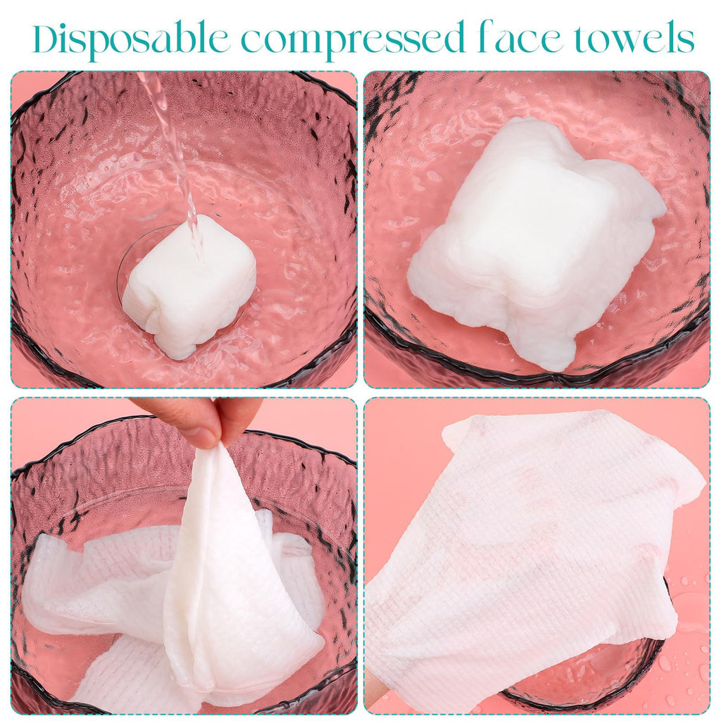 Portable Compressed Cotton Face Towels for Travel & Outdoor Use