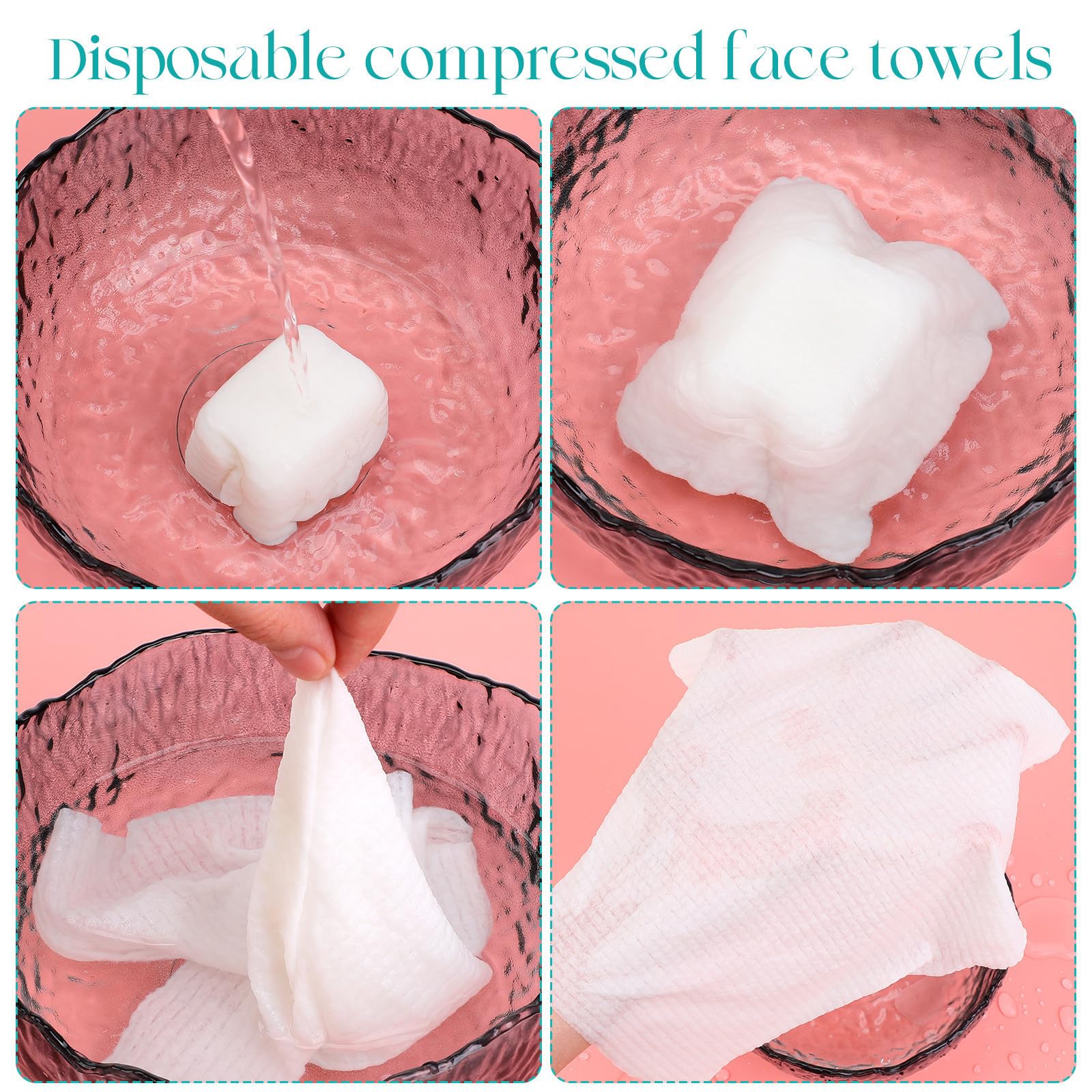 Portable Compressed Cotton Face Towels for Travel & Outdoor Use