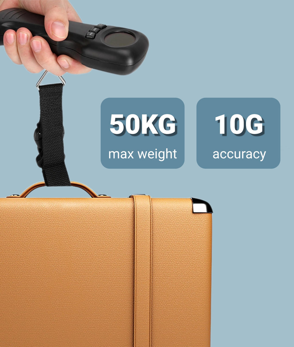 Jectse Digital Luggage Scale 110lb/50kg, Portable Suitcase Weight Scale