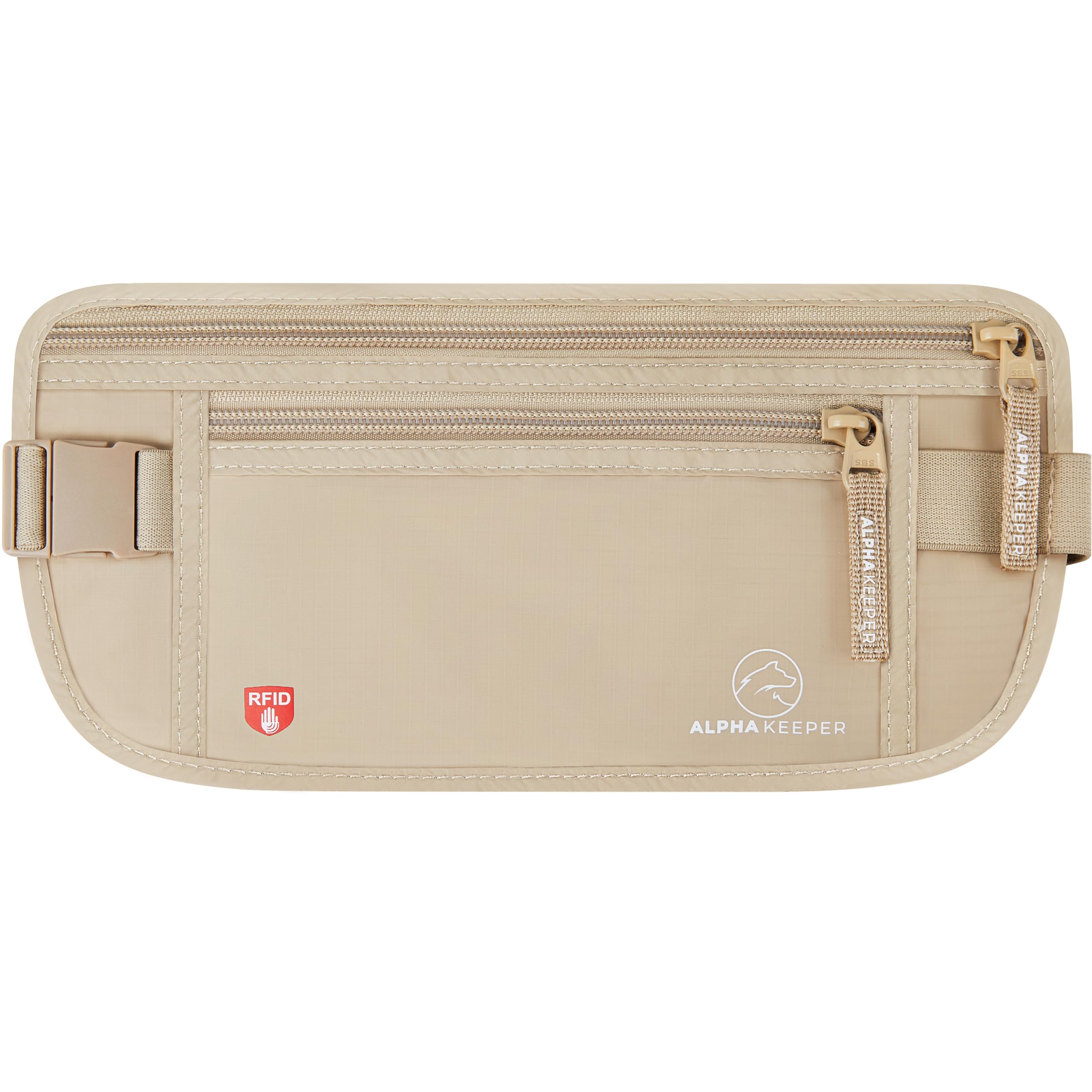 RFID Travel Money Belt with Hidden Passport Wallet