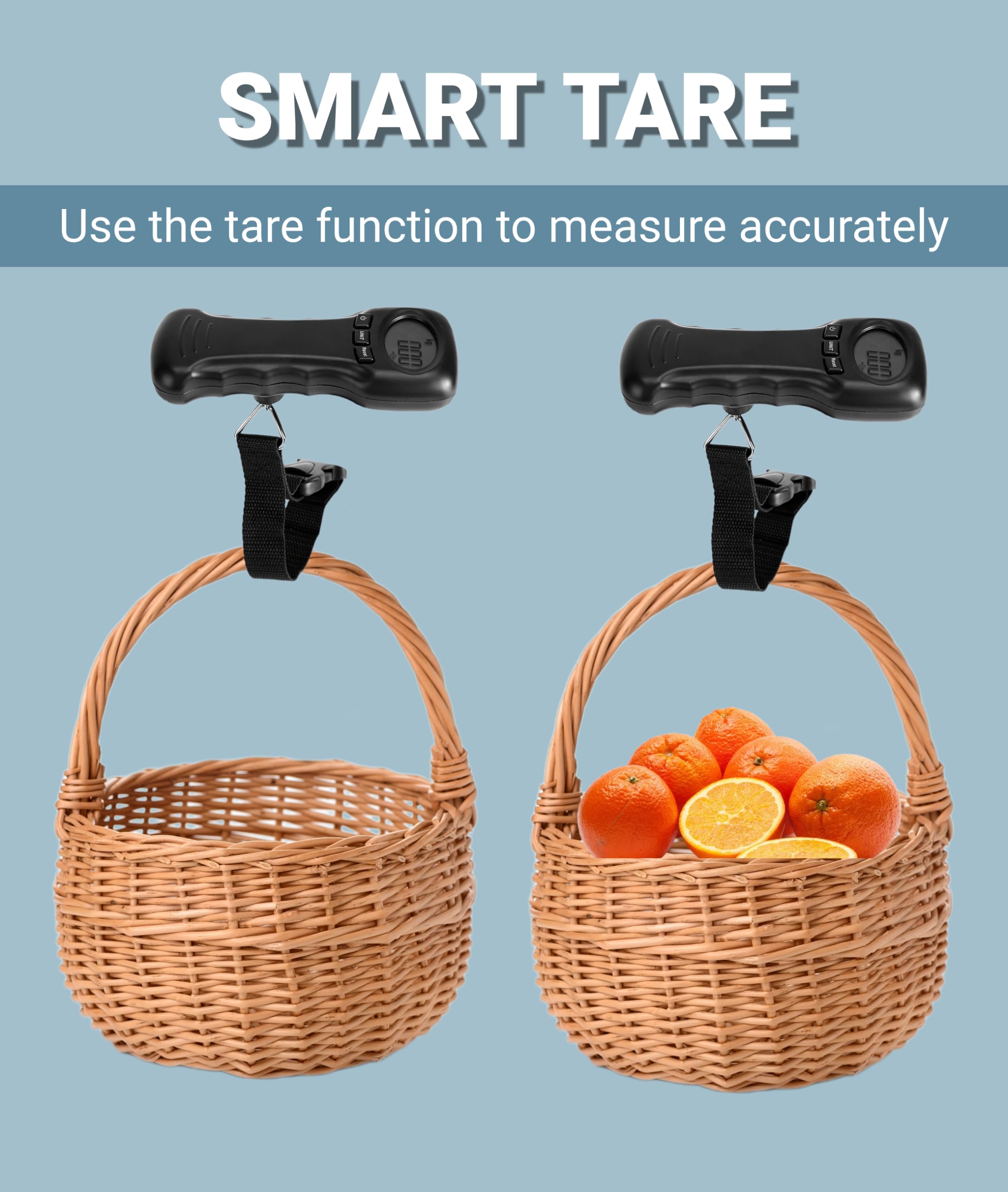 Jectse Digital Luggage Scale 110lb/50kg, Portable Suitcase Weight Scale