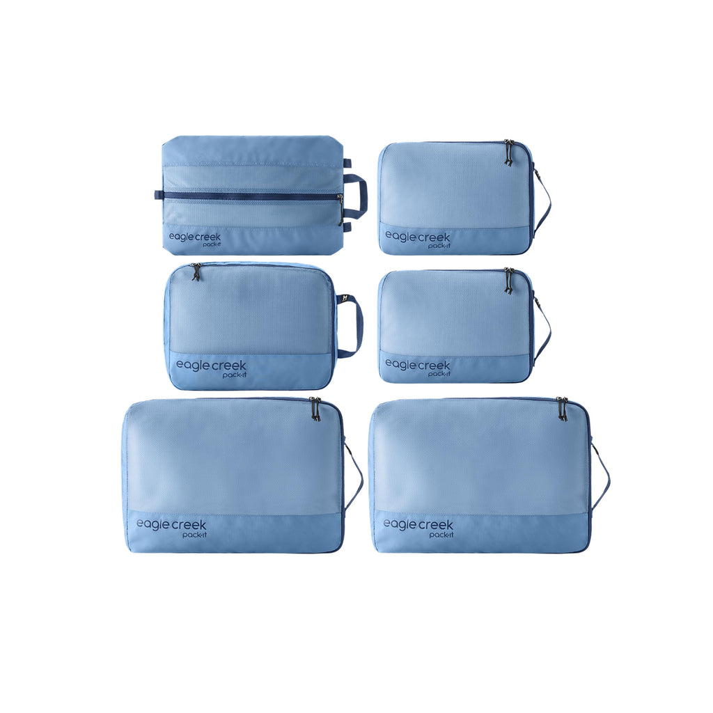 6-Piece Compression Packing Cubes Set with Water-Resistant Fabric
