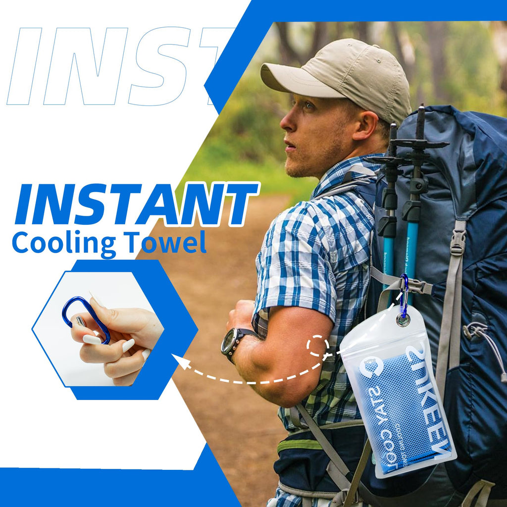 Sukeen 4 Pack Cooling Towels (40"x 12"), Cooling Neck Wraps, Soft Ice Towel