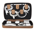 Full-Grain Leather Cable Organizer Case for Tech Accessories